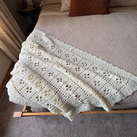 Crochet Afghan New Handmade Blanket Cozy Cottagecore Throw Lap Cover Baby‎ 44x39