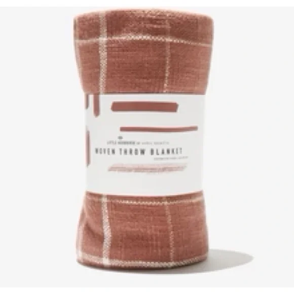 NWT Woven Throw Blanket in Rust - 100% Cotton