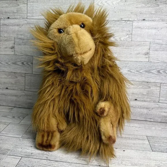 Toys By Daphne Monkey Hand Puppet Brown Hands go together Plush Pretend Play 12