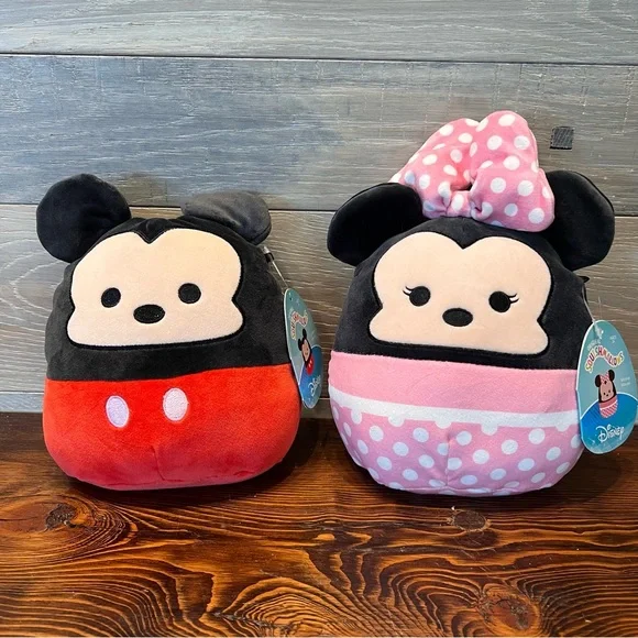 Squishmallow Disney Mickey and Minnie Set 8” Kellytoy Plush NWT‎