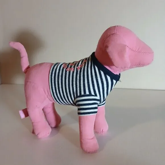 Victoria's Secret PINK Sailor Nautical Anchor Dog Plush Stuffed Animal 7