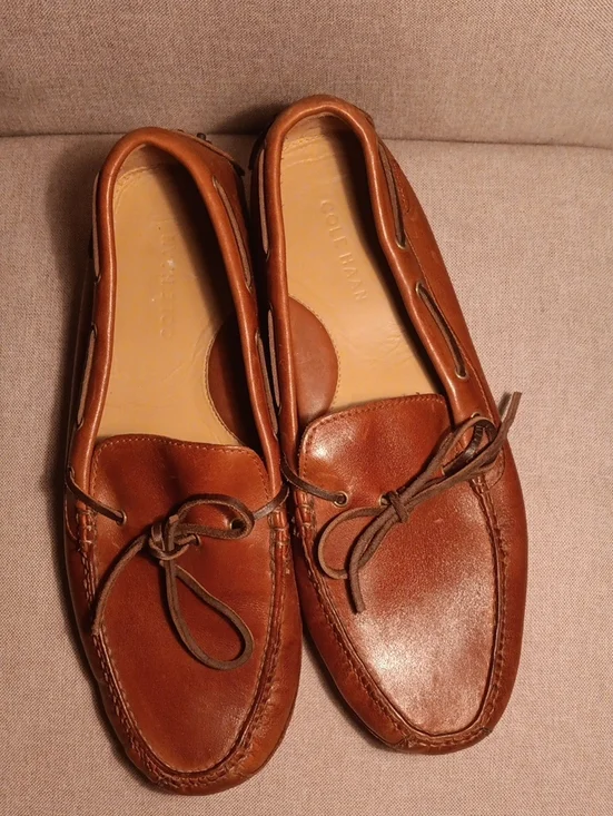 Cole Haan Men’s Tan Brown Leather Driving Shoes