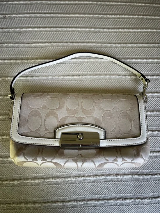 Coach Kristin Signature flap wristlet clutch