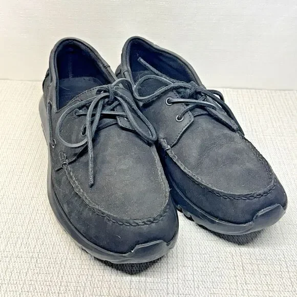 Thursday‎ Boot Co Boat Shoes Mens Black Matte Leather Extralight Gorpcore Preppy