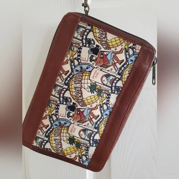 Universal Studios Embrordered Leather Wristlet