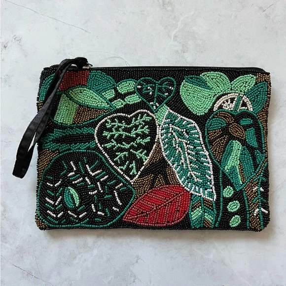 NWOT World Market Beaded Gorgeous Cloth Purse