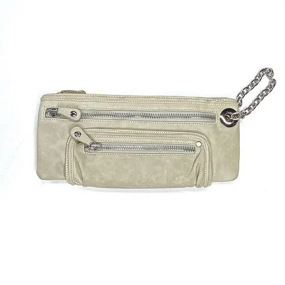 ANDREA BRUECKNER Luxembourg Clutch‎ Beige Off White Wristlet