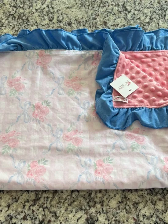 Clover Cottage Baby Blanket 2 sides