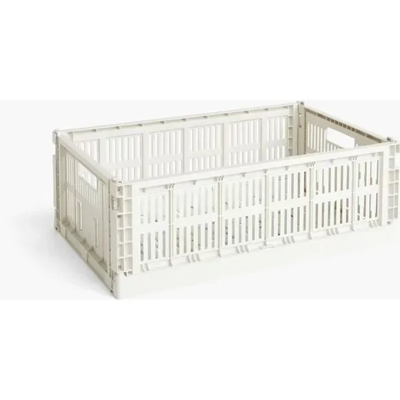 HAY Off White Large Recycled Polypropylene Stackable Colour Crate