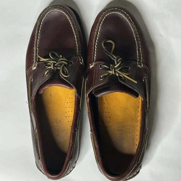 Timberland Men's Classic 2-Eye Boat Shoes, Size 11 Rootbeer Brown‎ Leather