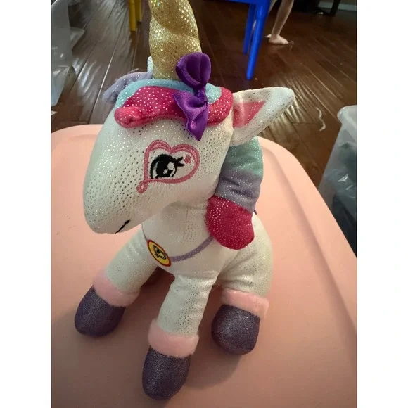 JoJo Siwa Nickelodeon Unicorn‎ Plush White Glitter Rainbow Mane Stuffed Animal