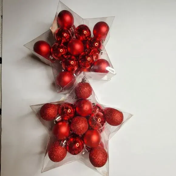Target Brand Red glass glitter and shine 24 Ct 1.5
