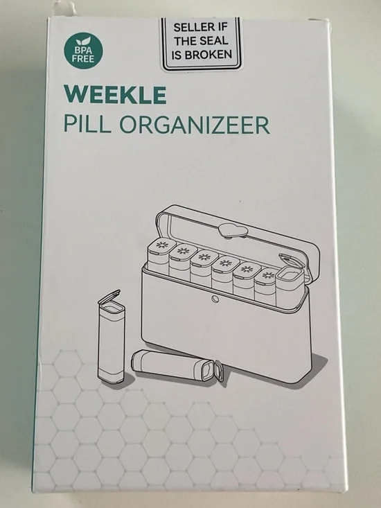 Pill Organizer 2 Times a Day - Large Capacity Weekly AM PM. NIB