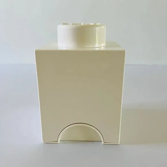 LEGO White Stackable Storage Brick With 1 Knob
