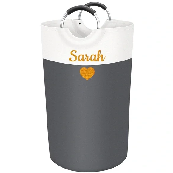 Personalized Laundry‎ Basket Embroidered “Emerson” Travel Hamper College Dorm