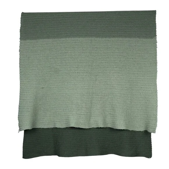 Handwoven Green Throw Blanket 48