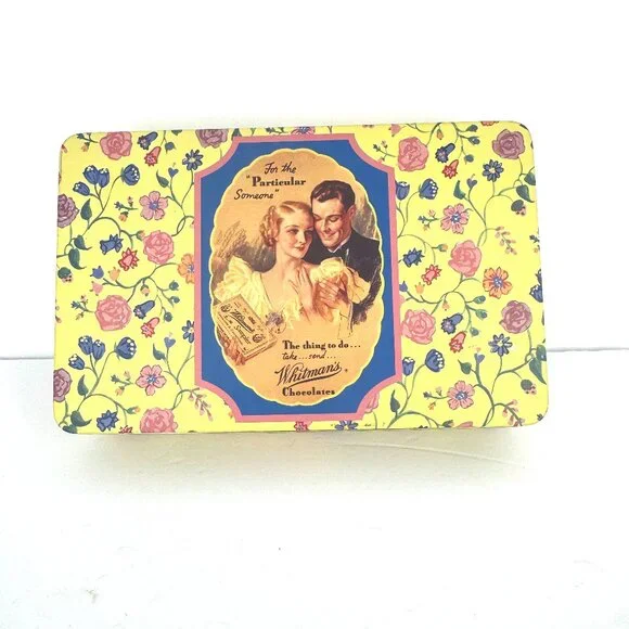 Vintage 1992 Whitman's 150th Anniversary Floral Hinged Candy Tin Limited Edition