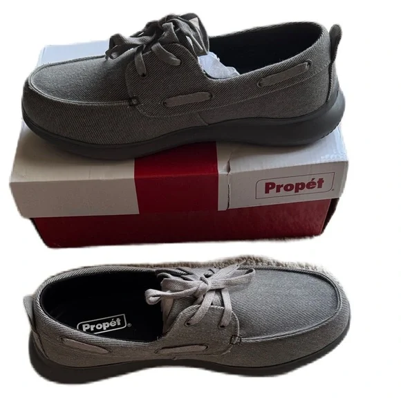Propet Men's Viasol Lace Charcoal Boat Shoes size 11.5