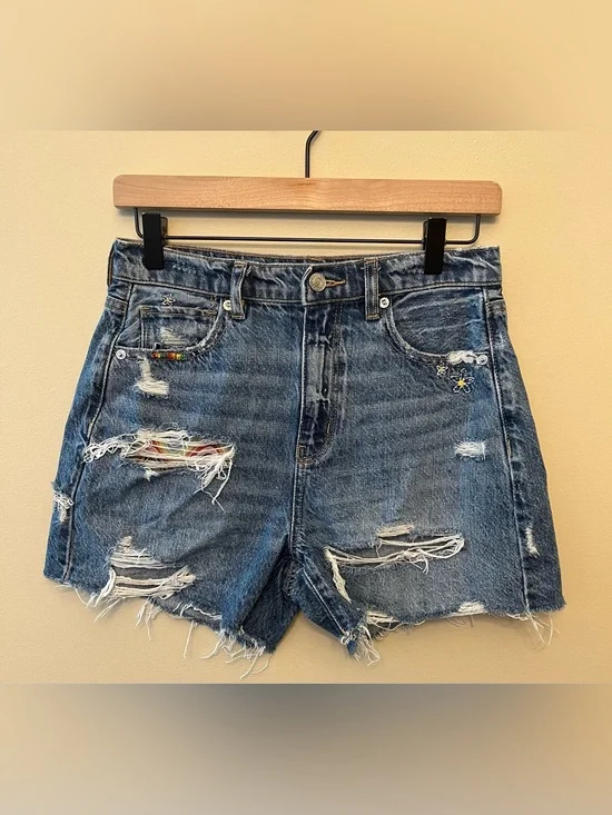 American Eagle Highest Rise Baggy Short Pride Edition Women's Size 4 Rainbow