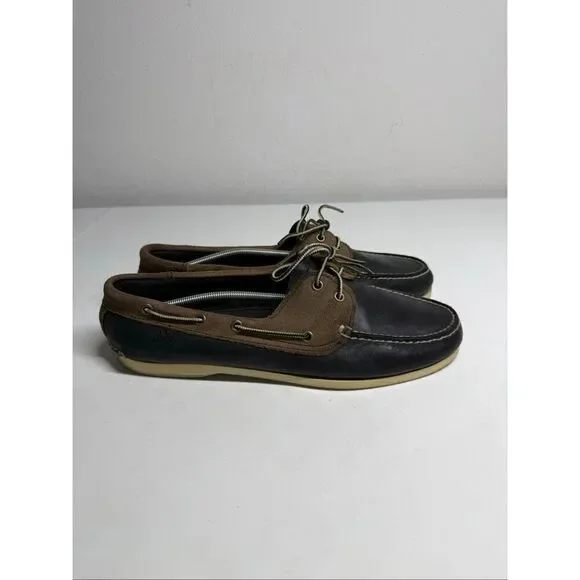 Timberland Men’s Sz 11 Classic Boat Shoes Black Brown Leather See Description