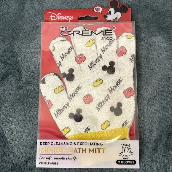 Disney Mickey Mouse bath mitt deep cleansing & exfoliating 1 pair 2Gloves