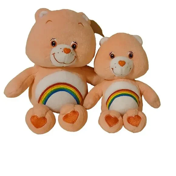 Care Bears Set of 2 Cheer Bears Pink Stuffed Plush Animal Toy Dolls 10