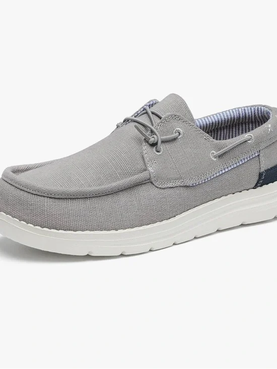 BRUNO MARC Mens Grey slip on Boat Shoes Size 10.5