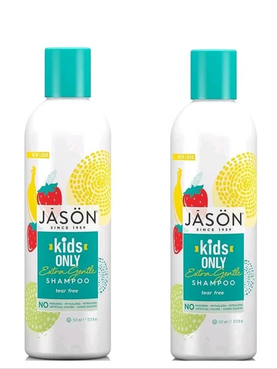 2x JASON Kids Only Extra Gentle Shampoo Tear Free, 17.5 oz