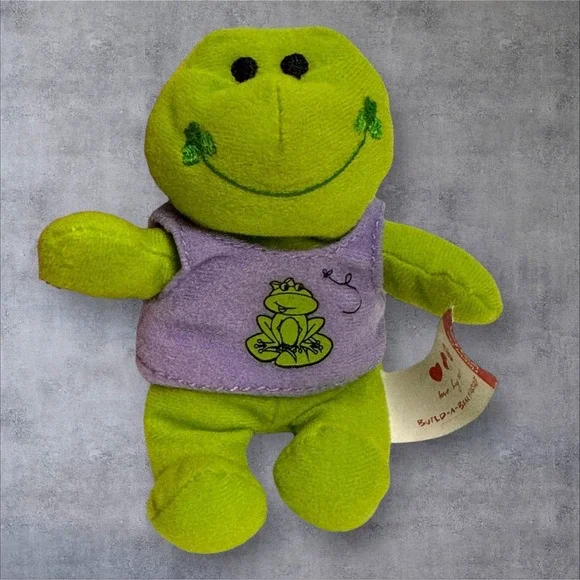 Build A Bear Miniature Happy Go Lucky‎ Frog Plush Shamrocks McDonalds Happy Meal