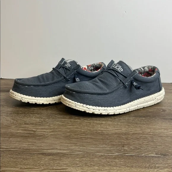 👟 Hey Dude Wally Stretch Shoes | Men’s US 10 | Blue |