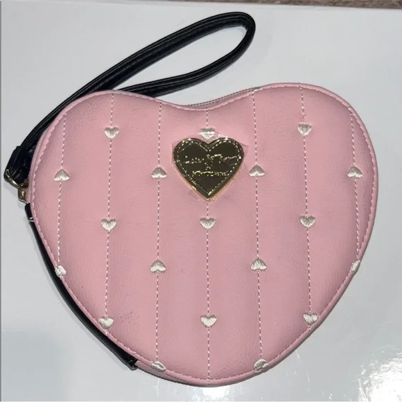Betsey Johnson Heart-Shaped Wristlet