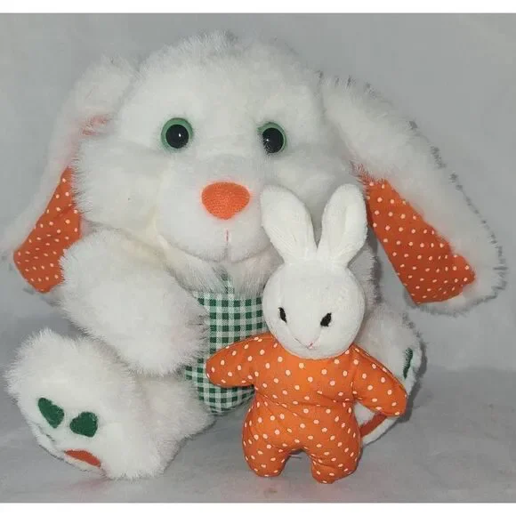 Avon Products Giggly Sounds Mommy Rabbit White Color w/Baby Bunny 9