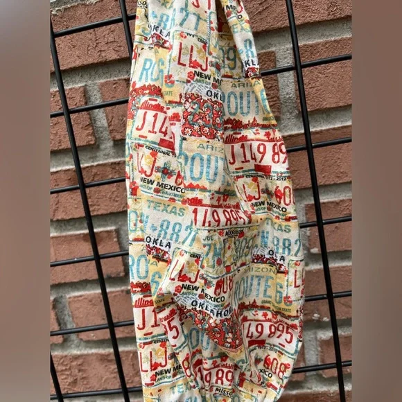 License plate trash bag holder