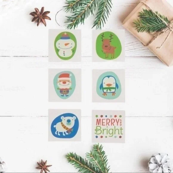 Christmas Character Temporary Tattoos 72 Piece