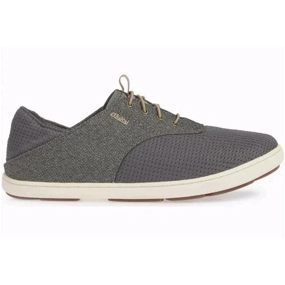 Olukai Nohea Moku Shoes Mens Size 14 Grey Slip On Boat‎ Beach Casual Sneakers
