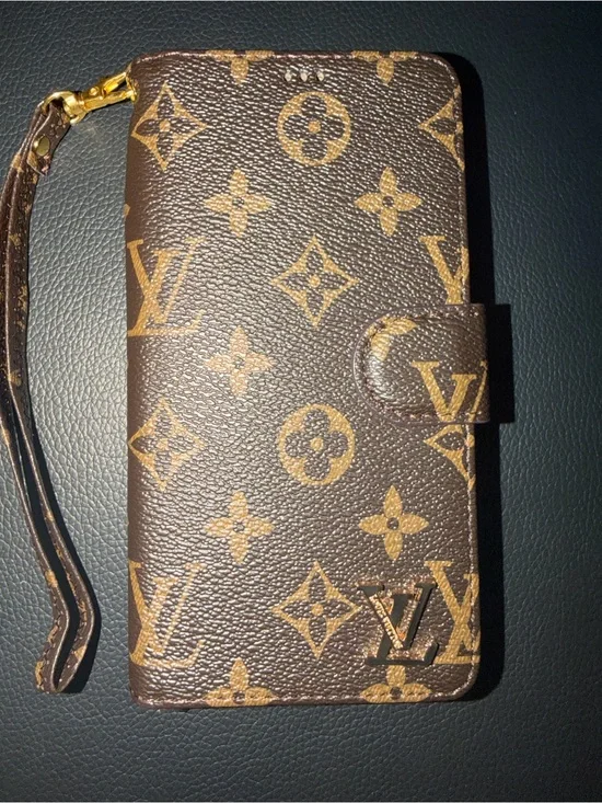 Louis Vuitton Brown Monogram Wristlet Phone Wallet iPhone 17 pro max