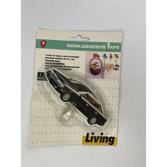 Living Wall Hook Vintage Car Red Importing Black Car New Deadstock Old Stock !