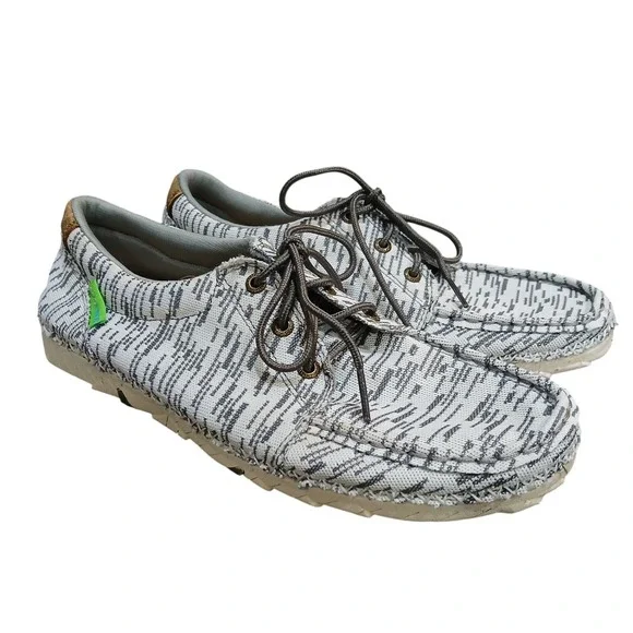Twisted X Mens Size 9M Eco-Tred Fabric Leather Upper Boat Shoes Casual Lace Up