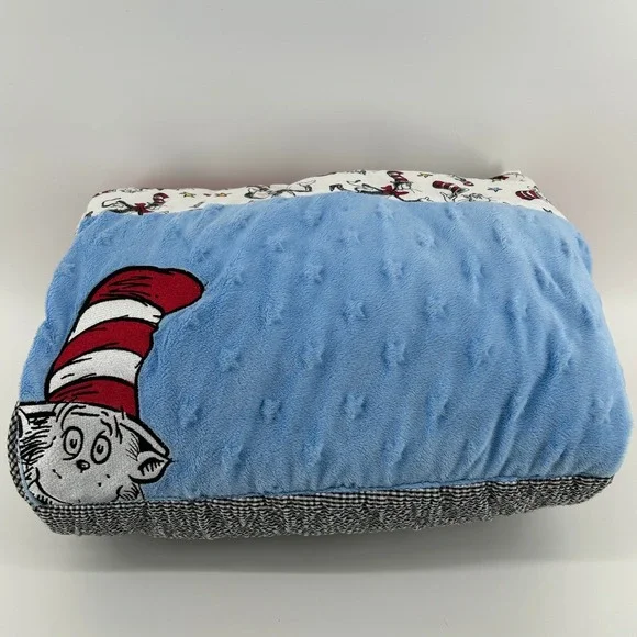 Dr Seuss Trend Lab Cat in the Hat Quilted Reversible Baby Crib Blanket Toddler