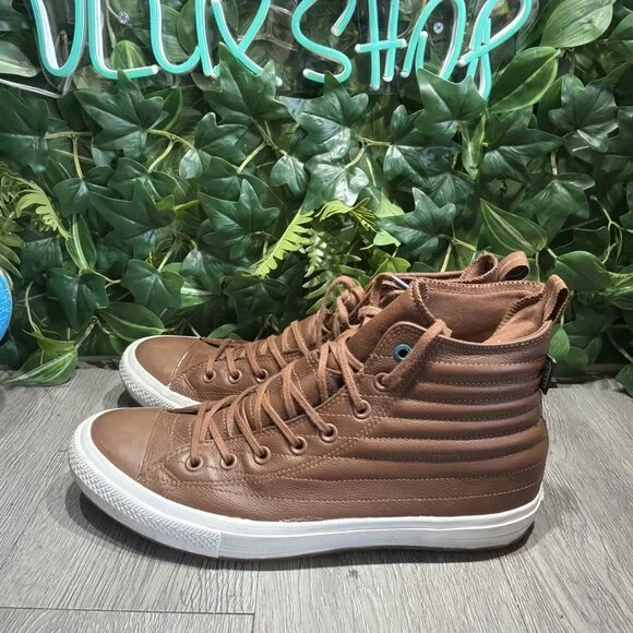 Converse Chuck Taylor Climate Counter Boots Mens 11 Brown Leather Waterproof