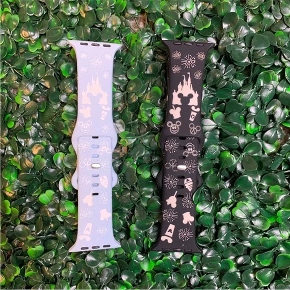 Disney Parks Themed Silicone Watch Bands for Apple Smart Watch 42/44/45/49mm