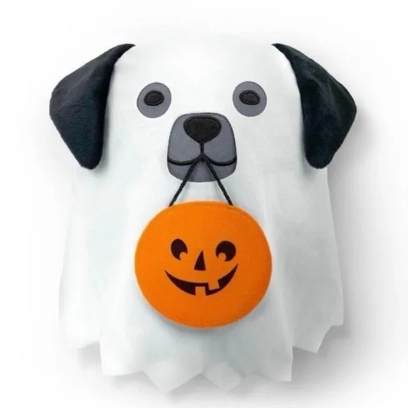 Target Bullseye Ghost Dog Halloween Pillow
