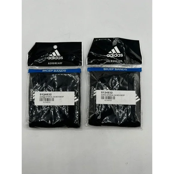 Adidas Argon Interval 3/4inch Black Biceps Bands NEW READ
