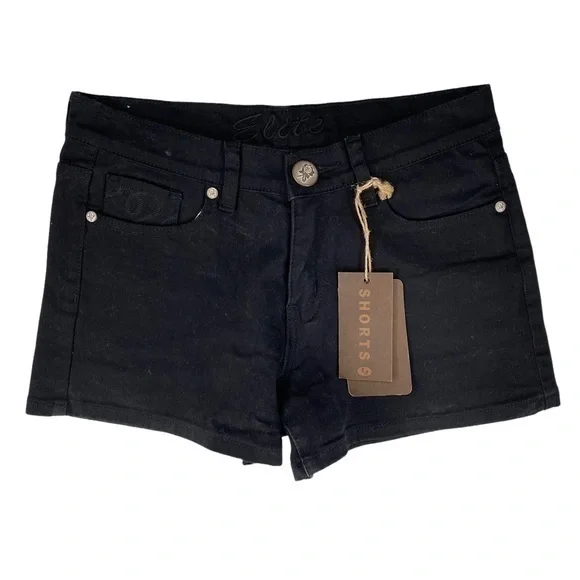 Elite‎ Jeans Black Denim Shorts