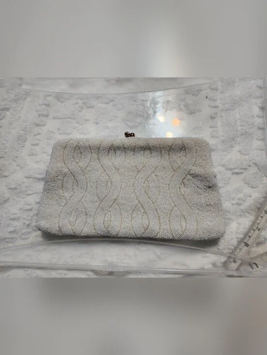 Magid Vintage Hand Beaded Purse Evening Bag, Made in Japan Clutch