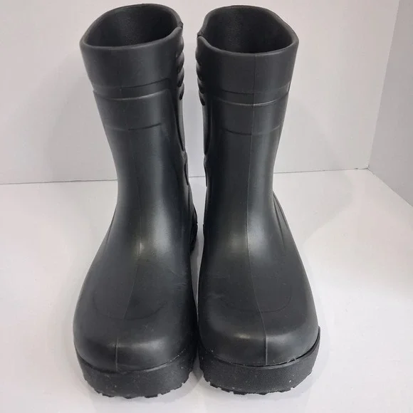 ACE Work Boots Black Rubber Waterproof Slip Resistant Utility Boots W8 M6