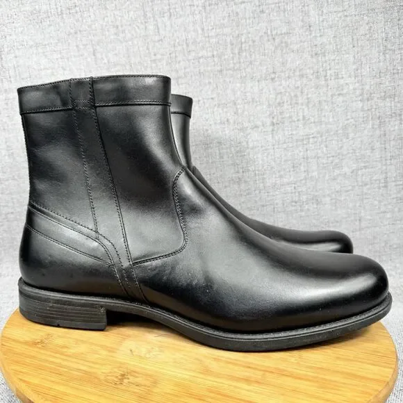 Florsheim Midtown Plain Toe Boots Men's Size 14 EEE Leather Side Zip