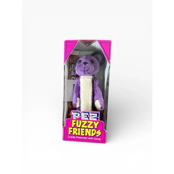 PEZ Fuzzy Friends Gilbert Bear Cuddly Dispenser w/ Candy in‎ Original Box Sealed