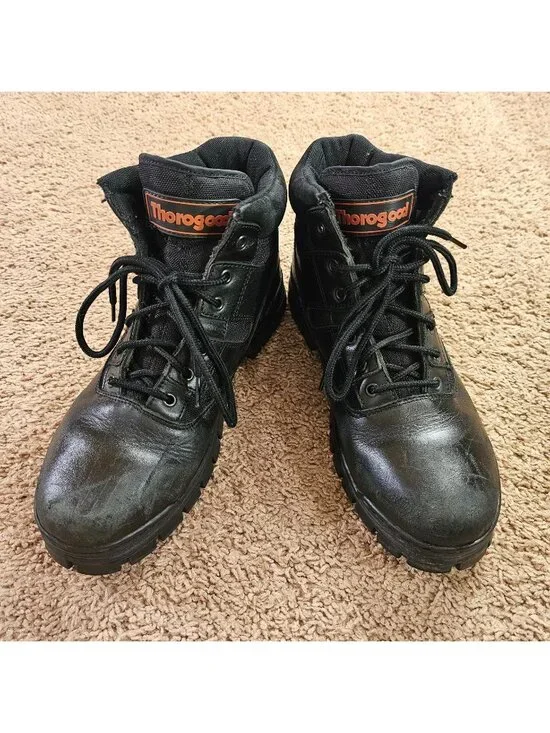 Thorogood Tactical Work Boots Mens 12 Black Leather 834-6086 6