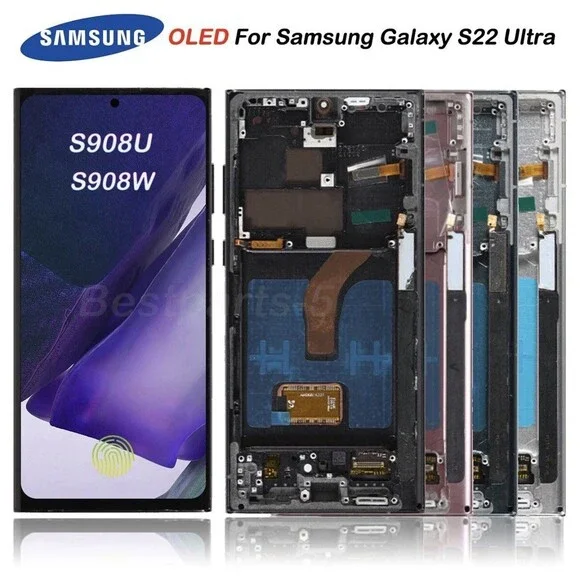 OLED For Samsung Galaxy S22 Ultra Screen Assembly Replacement Kit